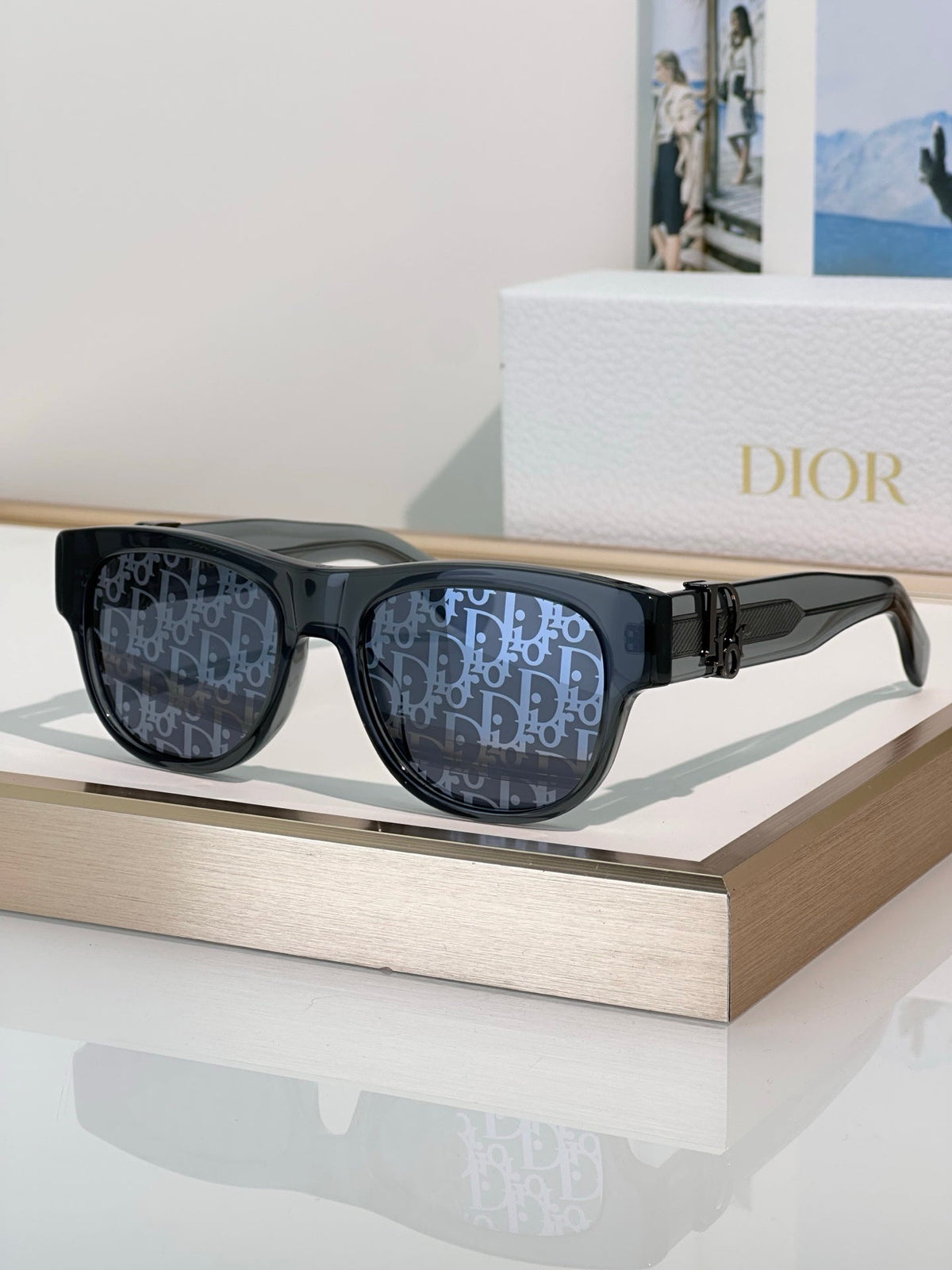 Premium Black Square Sunglasses
